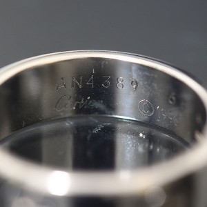 Cartier 18K white Gold 2P Diamond Engraved Ring LXGNTR-8