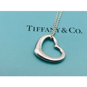 Tiffany & Co. Sterling Silver large Open Heart necklace