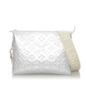 Authentic Louis Vuitton Silver Coussin PM Shoulder Bag