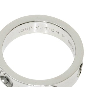 Louis Vuitton - 18k White Gold Petit Berg Empreinte Diamond Band