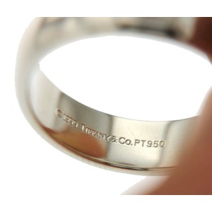 Tiffany & Co. 950 Platinum Wide Wedding Band Ring Size 9.5