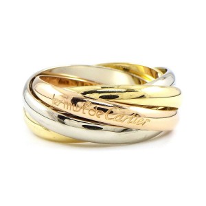 Cartier 18k White, Yellow and Pink Gold Ring 