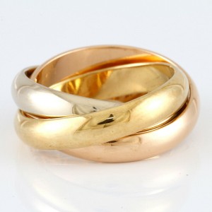 CARTIER  Ring Gold Silver Pink 18K K18 Gold ,US