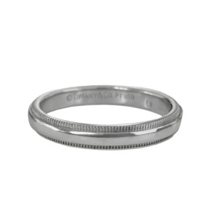 Tiffany Classic Milgrain Wedding Platinum Band Ring