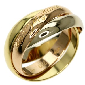 CARTIER K18 Yellow Gold/K18 White Gold/18K Pink Gold Trinity Ring 