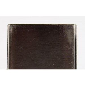 Fendi Grey x Silver Monogram FF Metal Hard Case Wallet Holder 29FF1215