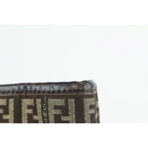 Fendi Brown Monogram FF Zucca Roll Tote Bag 929ff1