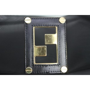 Fendi Black Mesh FF Logo Shopper Tote Bag 107f39