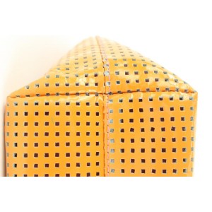Fendi Orange Perforated Patent Tote Bag 533ff310