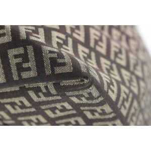 Fendi Dark Brown x Khaki Monogram FF Zucca Roll Shopper Tote Bag 911ff414