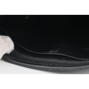 Fendi Black Pequin Stripe Cosemtic Pouch Make Up Case 54ff115