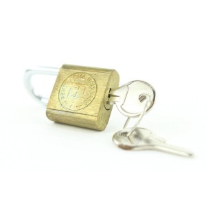 Fendi Ultra Rare Fendi Padlock and Key Set Lock Cadena Bag Charm 146ff25