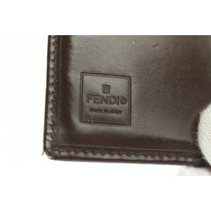 Fendi Brown Monogram FF Zucca Compact Bifold Wallet 3ff525