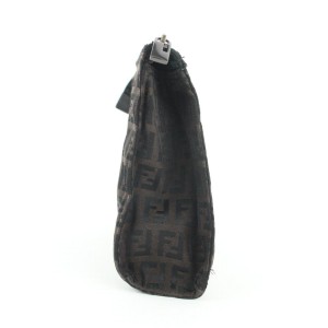 Fendi Brown Monogram FF Zucchino Pochette Shoulder Bag