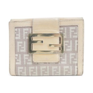 Fendi  Monogram Zucca Wallet Forever FF Compact Flap Logo 16FK0116