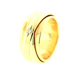Piaget G34PY300 Possession Yellow Gold Band Ring Sz 54