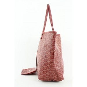 Goyard Red Chevron St Louis PM Tote bag with Pouch 230gy55