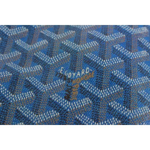 Goyard Royal Blue Chevron St Louis GM Tote Bag with Pouch 2GY108