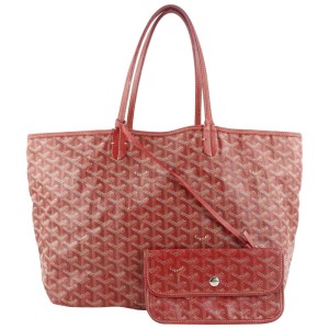 Goyard Red Chevron St Louis PM Tote bag with Pouch 230gy55