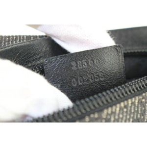 Gucci Charcoal Denim Monogram GG Belt Bag Fanny Pack Waist Pouch 163gks53