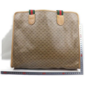 Gucci Micro GG Monogram Web Zip Tote Bag 863077