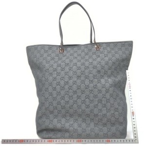 Gucci Large Charcoal Monogram Eclipse Bucket Tote Bag 863166