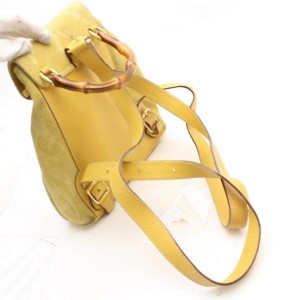Yellow Suede Bamboo Backpack 867509