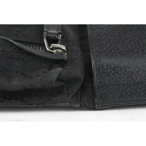 Gucci Black Monogram GG Belt Bag Fanny Pack Waist Pouch 1012g37
