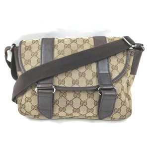Gucci Brown Monogram GG Waist Bag Belt Pouch Fanny Pack 862388