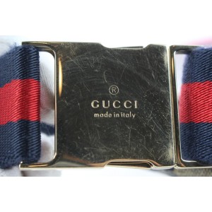 Gucci Crystal GG Navy x Red Belt bag Fanny Pack Waist Pouch 557ggs311