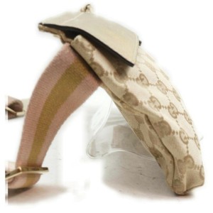 Gucci Gold x Pink Monogram GG Belt Bag Fanny Pack Waist Pouch 862575