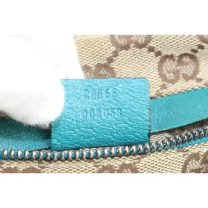 Gucci Turquoise Belt Bag Monogram GG Fanny Pack Waist Pouch 856ggs49