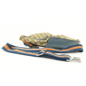 Gucci Rare Navy x Orange Belt Bag Waist Pouch Fanny Pack 764gzs330