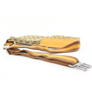 Gucci  Rare Yellow Monogram GG belt bag Fanny Pack Waist Pouch 542ggs310