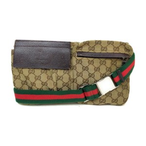 Louis Vuitton Web Monogram GG Belt Bag Fanny Pack Waist Pouch 863375