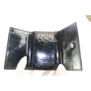 Gucci Black Patent 6 Key Holder Keychain Pouch 171ggs28