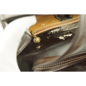 Gucci Brown Patent Flap Shoulder Bag 700gks319