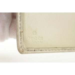 Gucci Ivory Guccissima Leather Compact Wallet 169ggs25