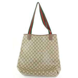 Gucci Supreme GG Web Large Shopping Tote Bag 862849