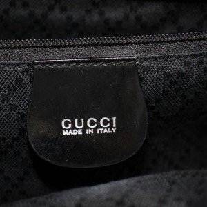 Gucci Black Patent Bamboo Backpack 855925