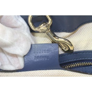 Gucci Fringe Tassel Blue Patent Leather Soho Chain Tote Bag 192gas29