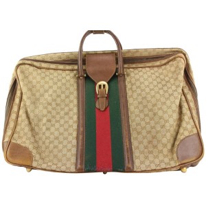 Gucci  XL Monogram GG Web Suitcase Luggage Bag 127ggs23