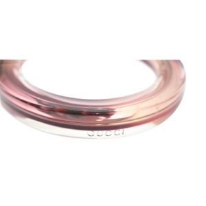 Gucci Runway Pink & Orange Metal Clear Plexiglass Bangle Bracelet
