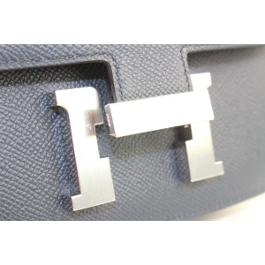 Hermès Bleu Indigo Epsom Leather Mini Constance 18 Crossbody H Flap 907her41