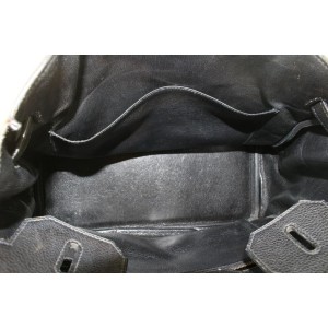 Hermes Black Leather Birkin Haut a Courroies 32 Hac Bag 367her225
