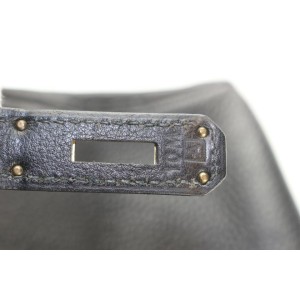 Hermès Black Leather Birkin Haut a Courroies 32 Hac Bag 3her5
