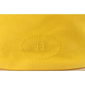 Hermès Yellow Canvas Sac Polochon Mimile Drawstring Backpack 913her18