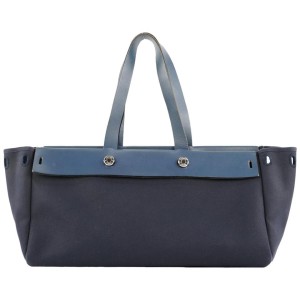 Hermès Navy Blue Herbag East West Tote Bag 389her226