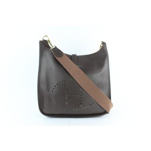 Hermès Dark Brown Evelyne Messenger bag 6HZ1