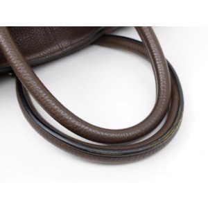 Hermès Brown Gris Clemence Leather Pursangle Satchel Bag 2341422